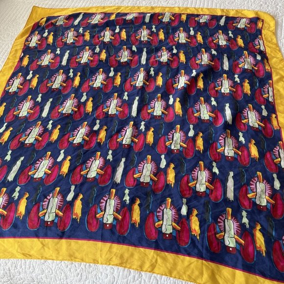 Unbranded Accessories - Scarf 100% Silk Colorful Lipsticks 33x35 Vintage 90’s